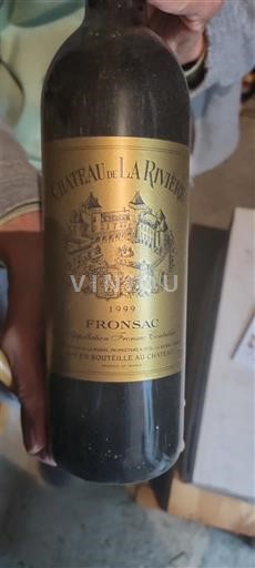 Bordeaux Fronsac Château La Rivière 1999