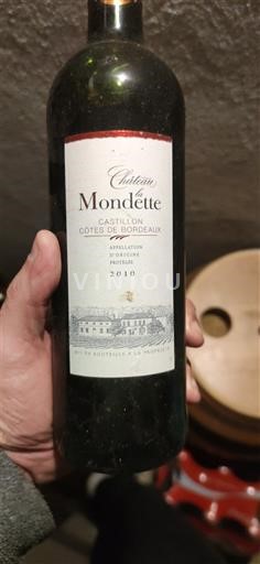 Bordeaux Castillon Côtes de Bordeaux Château Mondette 2010