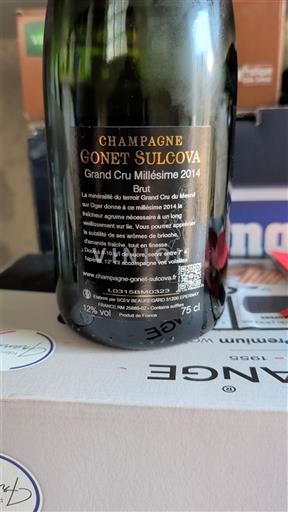 Champagne Grand Cru Gonet Sulcova Grand Cru Millésime 2014