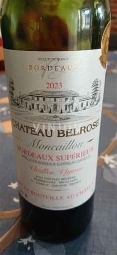 Bordeaux Bordeaux Supérieur Château Belrose Moncaillou 2023