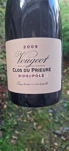 Bourgogne Vougeot Clos du Prieuré Monopole 2009