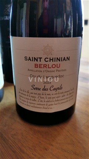 Languedoc Saint-Chinian Serre des Cayrils Berlou 2023
