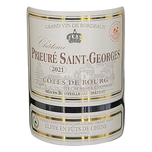 Bordeaux Côtes-de-bourg Château Prieuré Saint-Georges 2021