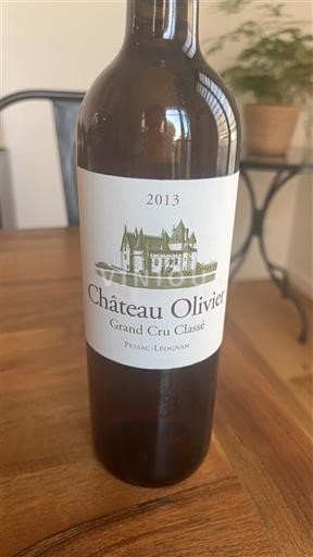 Bordeaux Pessac-Léognan Grand Cru Classé Château Olivier 2013