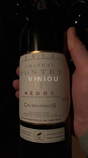 Bordeaux Médoc Cru Bourgeois Château Pontey 2012