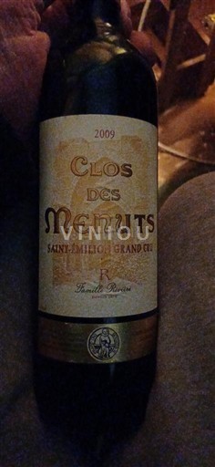 Bordeaux Saint-Émilion Grand Cru Grand Cru Clos des Menuts 2009