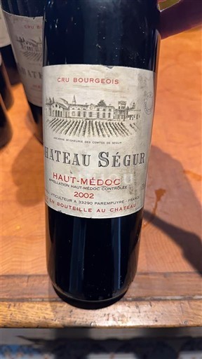 Bordeaux Haut-Médoc Cru Bourgeois Château Ségur 2002