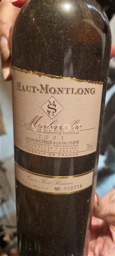 Sudoeste Monbazillac Haut-Montlong Fort Réserve 2001