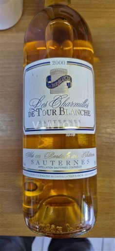 Bordeaux Sauternes Château La Tour Blanche Les Charmilles de Tour Blanche 2000