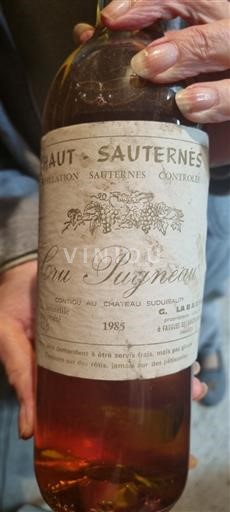 Bordeaux Sauternes Cru Pugneau 1985