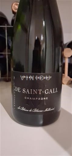 Rượu vang sủi bọt Blanc brut Le Blanc de Blancs Millésimé Saint-Gall 2017 Pháp Champagne Sâm-panh AOC Grand Cru