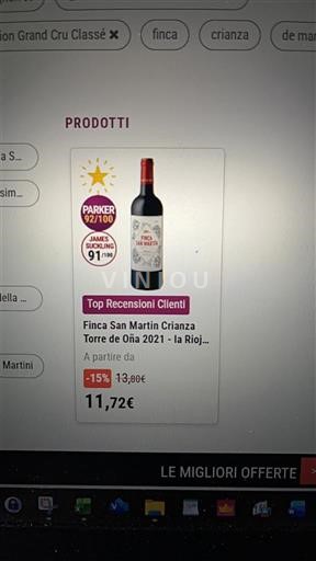 La Rioja Rioja Torre de Oña Finca San Martín Crianza 2021