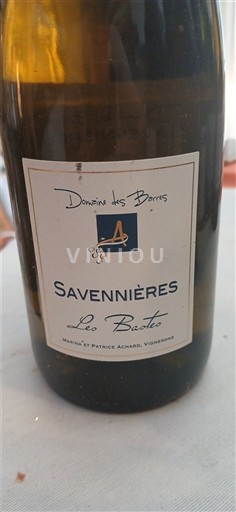 Loire Valley Savennières Domaine Des Barres Les Bastes 2021