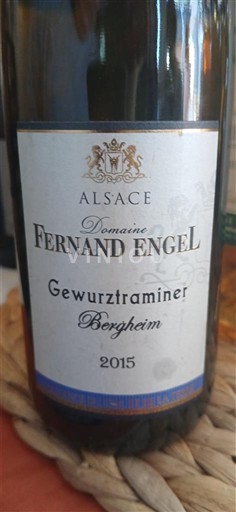 Alsace Domaine Fernand Engel Gewurztraminer Bergheim 2015