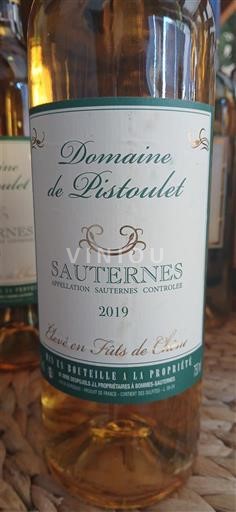 Bordeaux Sauternes Domaine Pistoulet 2019