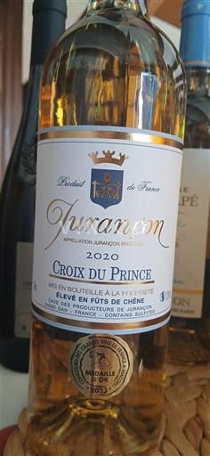 Sudoeste Jurançon Cave de Gan Jurançon Croix du Prince 2020