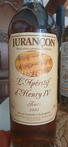 Sudoeste Jurançon Cave de Gan Jurançon L'Apéritif d'Henry IV Fruité 2001