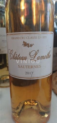 Bordeaux Sauternes Château Lamothe Grand Cru Classé 1855 2017