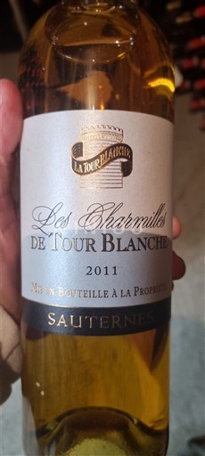 Bordeaux Sauternes Château La Tour Blanche Les Charmilles de Tour Blanche 2011