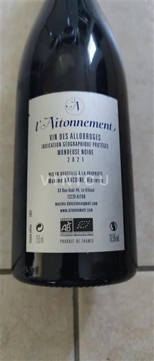 Alps and Rhodanian Region Wines of the Allobroges Domaine L'Aitonnement 2021