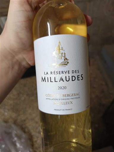 Sudoeste Côtes de Bergerac La Réserve des Millaudes 2020