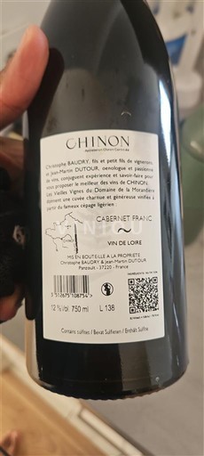 Thung lũng sông Loire Chinon Domaine Saut au Loup Không niên vụ