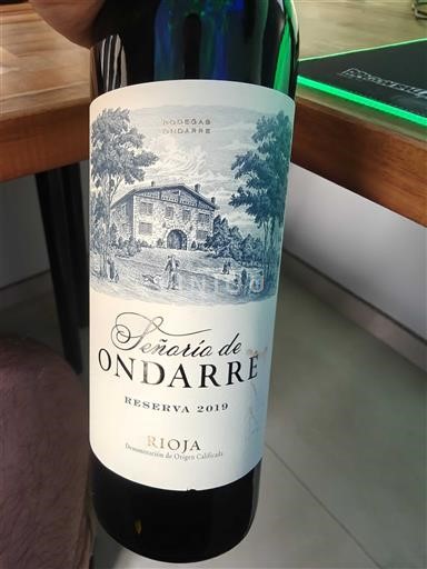 La Rioja rioja Señorío de Ondarre Reserva 2019