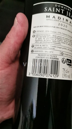 Jugozahod Côtes de Gascogne Domaine Saint Jean 2020