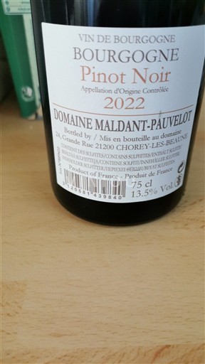 Burgundsko Domaine Maldant-Pauvelot 2022