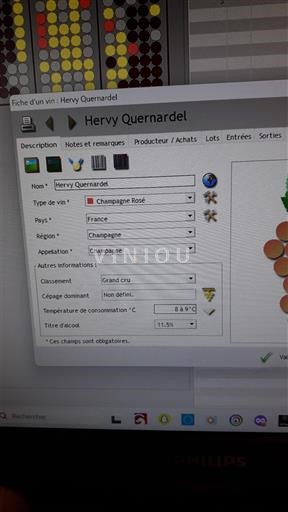 Champaña Champán Grand Cru Hervy Quernardel Sin añada