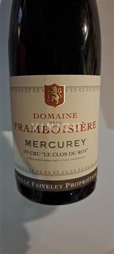 Burgundy Mercurey Premier Cru Domaine La Framboisière 1er Cru Le Clos du Roy 2013