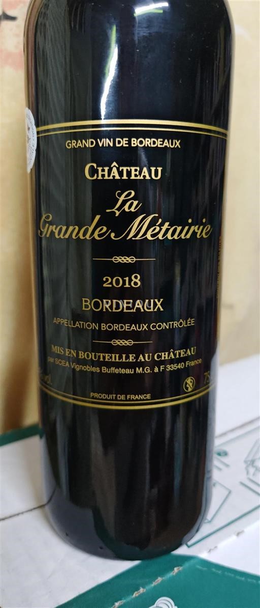 Bordeaux Château La Grande Métairie 2018