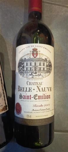 Bordéus Saint-Émilion Château Belle-Nauve 2001