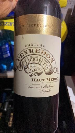 Bordeaux Haut-Médoc Château Peyredon Lagravette 2016
