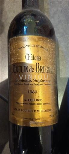 Bordeaux Bordeaux Supérieur Château Moulin de Brugnas 1983