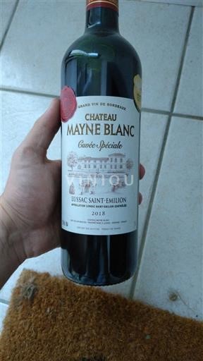 Bordeaux Lussac-saint-émilion Château Mayne Blanc Spéciale 2018