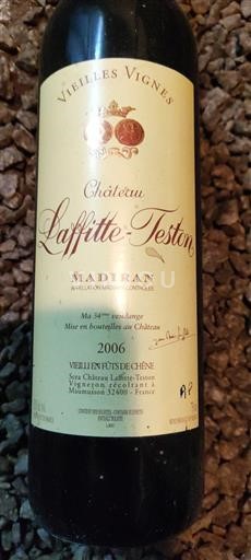 Lounais-Ranska Madiran Château Laffitte-Teston Vieilles Vignes 2006