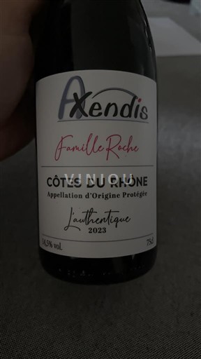 Rhônen laakso Côtes-du-rhône Axendis L'authentique 2023