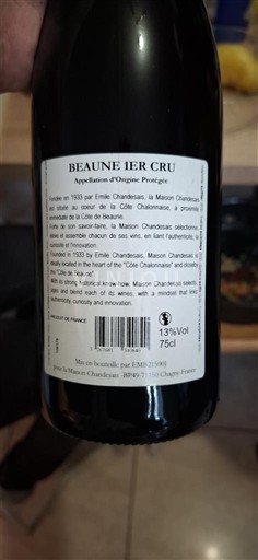Burgundsko Beaune Premier Cru Maison Chanodesse 2017