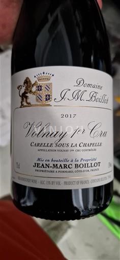 Burgundsko Volnay Premier Cru Domaine Jean-Marc Boillot Carelle sous la Chapelle 2017