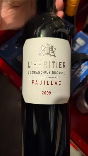 Bordeaux Pauillac Grand-Puy Ducasse L'Héritier 2009