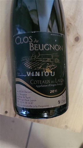 Údolí Loiry Coteaux-du-Layon Clos du Beugnon 2016