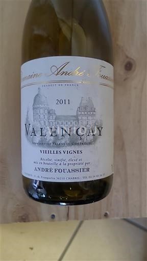 Loire Valley Valençay Domaine André Fouassier Vieilles Vignes 2011