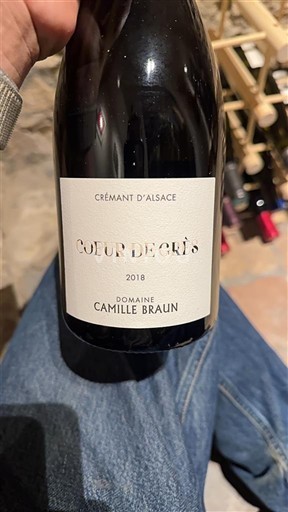 Alsace Crémant d'Alsace Domaine Camille Braun Cœur de Gris 2018