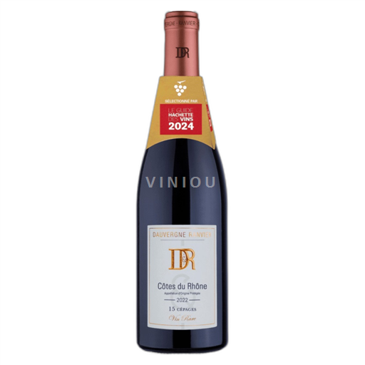 Viner Rouge sec 15 cépages Vin Rare Dauvergne et Ranvier 2022 Frankrike Rhônedalen Côtes du Rhône AOC