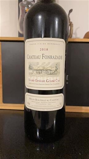Bordeaux Saint-Émilion Grand Cru Grand Cru Château Fonrazade 2018