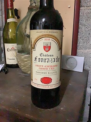 Bordeaux Saint-Émilion Grand Cru Grand Cru Château Fonrazade 2018