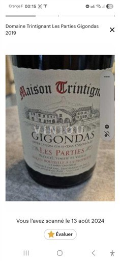 Rhônedalen Gigondas Maison Trintignant Les Parties 2019