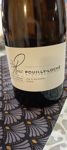 Burgundy Pouilly-Loché Clos des Rocs Les 4 Saisons 2022