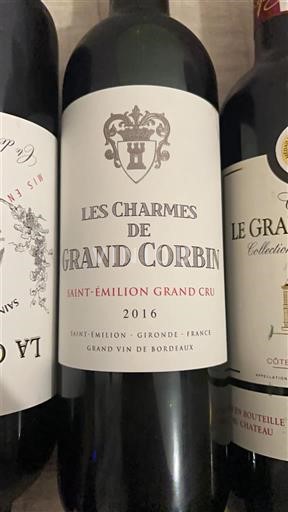 Bordeaux Saint-Émilion Grand Cru Grand Cru Grand Corbin Les Charmes 2016